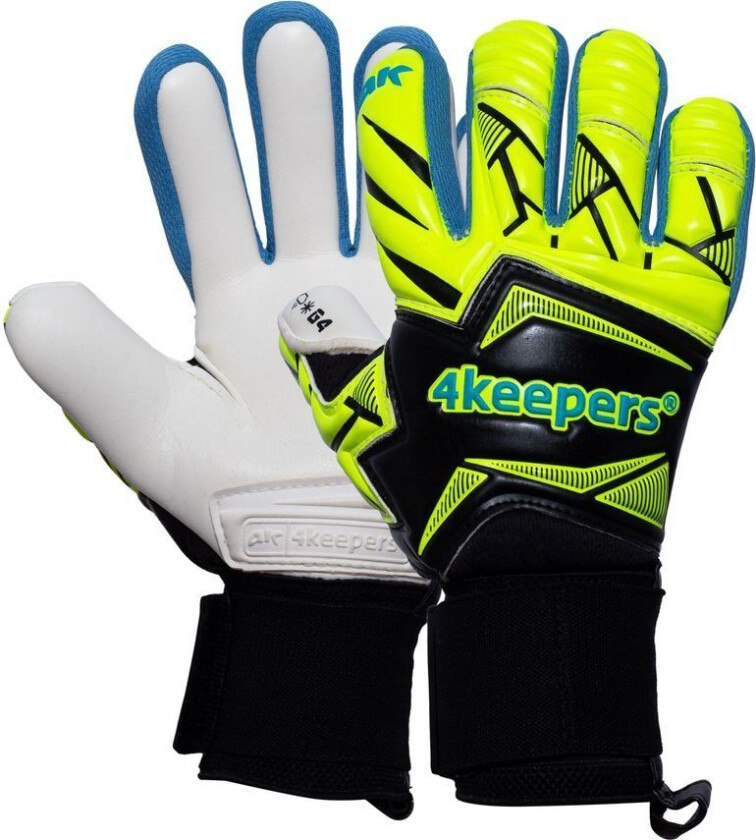 Keeperhansker Force V5.25 Wave Nc - Svart/gul/multicolor Barn, størrelse 7
