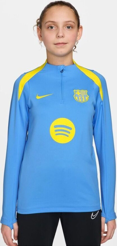 Barcelona Treningsskjorte Dri-FIT Strike Drill - Universitetsblå/Gul Barn - Nike, størrelse L: 147-158 cm