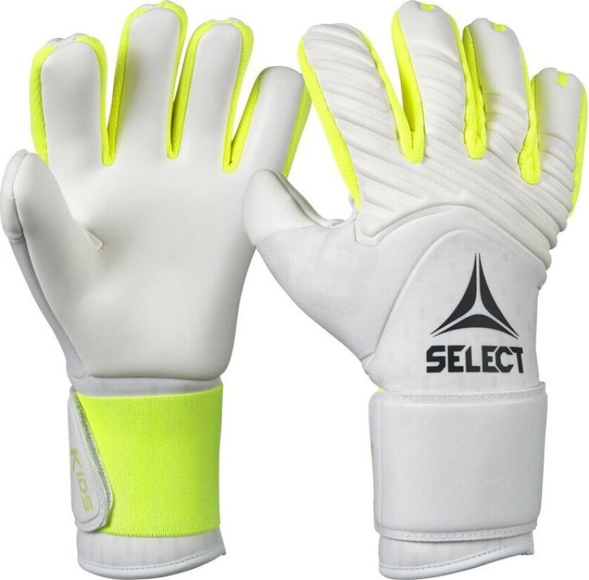 Keeperhansker 88 V26 - Hvit/gul Barn, størrelse 5