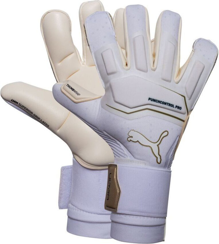 Keeperhansker Ultra Ultimate Hybrid White Gold - White/ Gold, størrelse 8