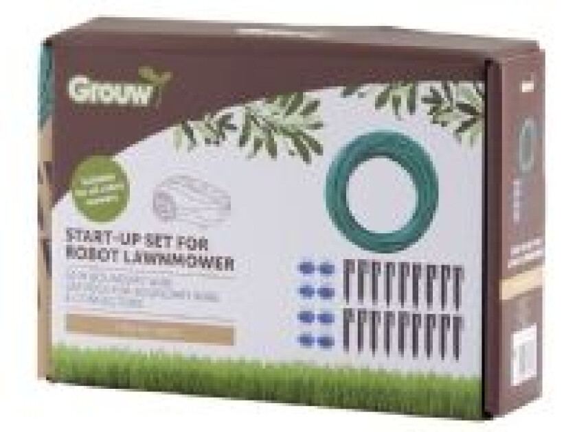 - Startsett for robotgressklippere - 50 m. Begrensningskabel, 100 stk. knagger, 8 stk. skjøtehylser - Kompatibel med alle robotgressklippere