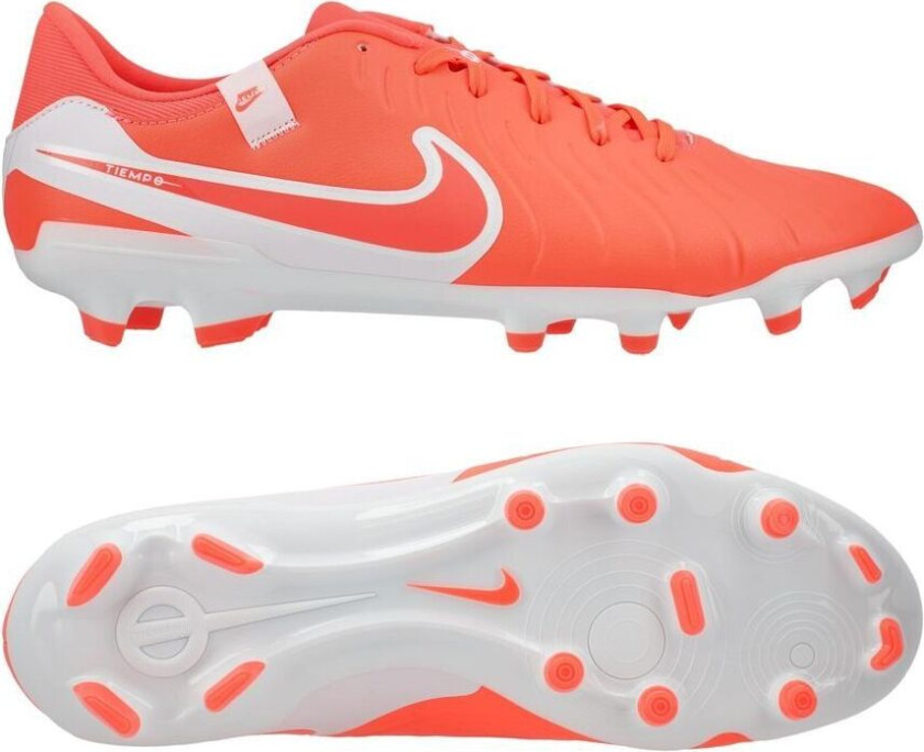 Tiempo Legend 10 Academy Mg Mad Energy - Lava/hvit - Multi Ground (Mg), størrelse 40½