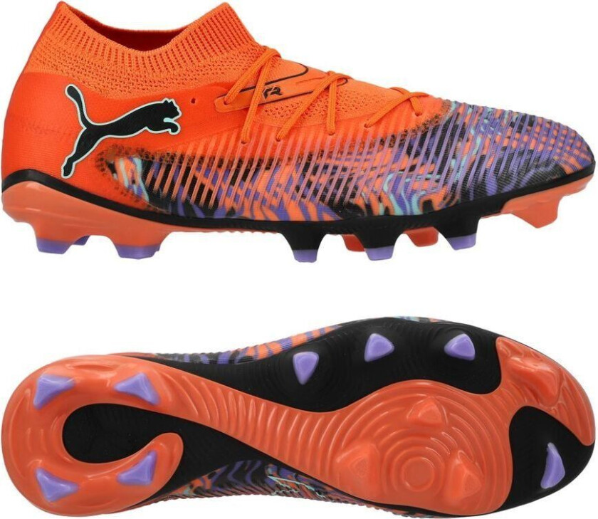 Future 8 Match FG/AG Creativity - Oransje valmue/mørk lilla/Electric Peppermint/ Svart LIMITED EDITION, størrelse 40½