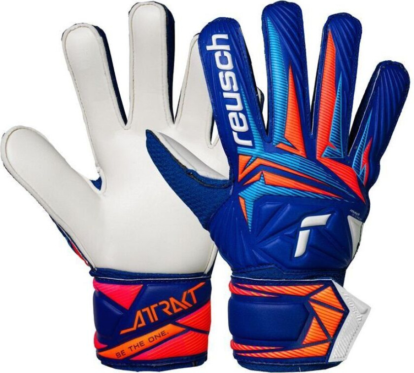Keeperhansker Attrakt Solid - Blå/Hvit/Oransje Barn