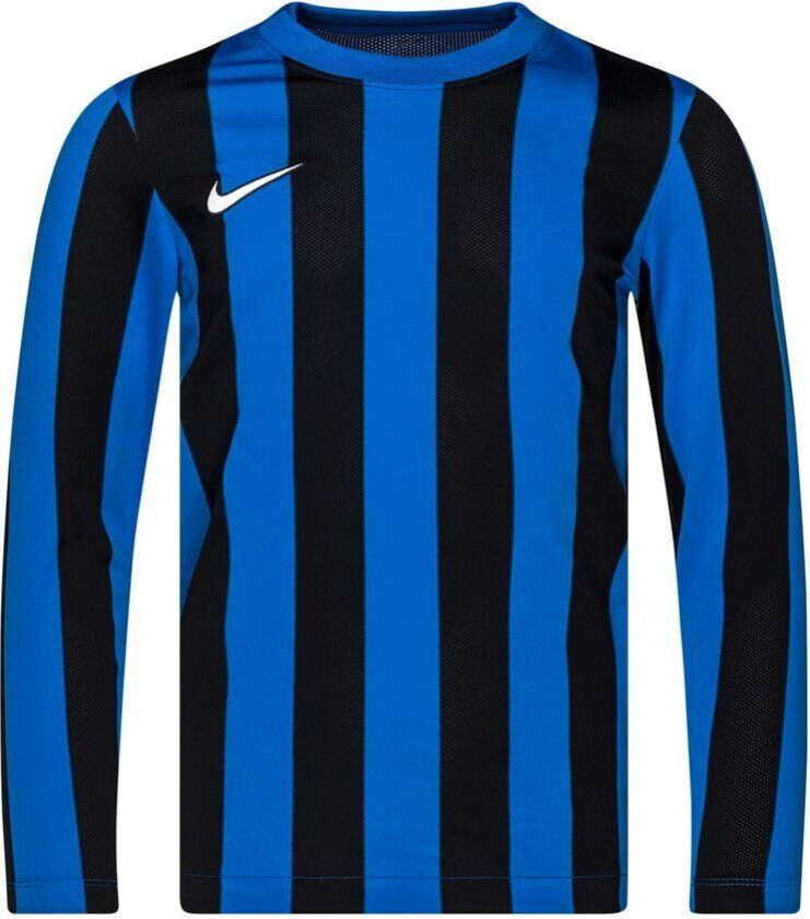 Spillerdrakt Dri-FIT Striped Division IV - Blå/Svart/Hvit Langermet Barn, størrelse L: 147-158 cm