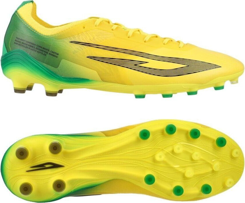 Scudetta AG Brasil - Gul/Grønn/Svart - Kunstgress (AG), størrelse UK8/EU42