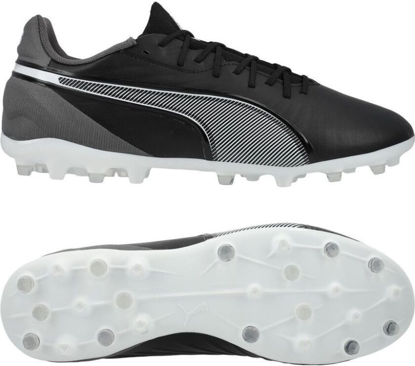 King Match Mg Eclipse - Svart/hvit/cool Dark Gray - Multi Ground (Mg), størrelse 41