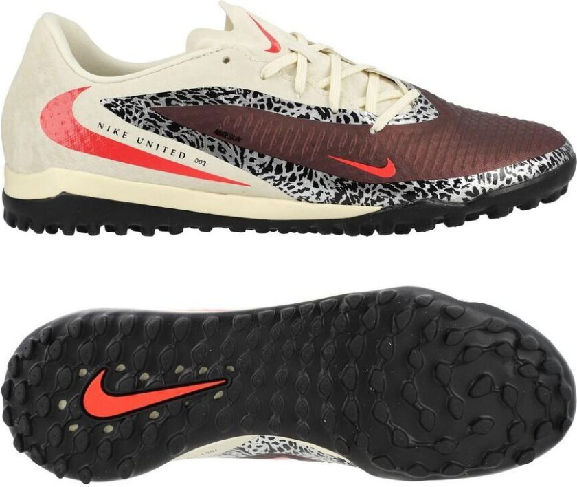 Phantom 6 Academy Low Cut TF United - Bordeaux/Universal Red/Grå - Turf (TF), størrelse 42