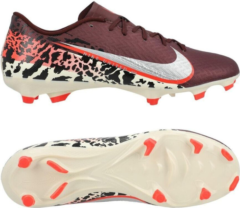 Air Zoom Mercurial Vapor 16 Academy MG United - Bordeaux/Metallisk sølv/Universal Red/Grå - Multi Ground (MG), størrelse 42