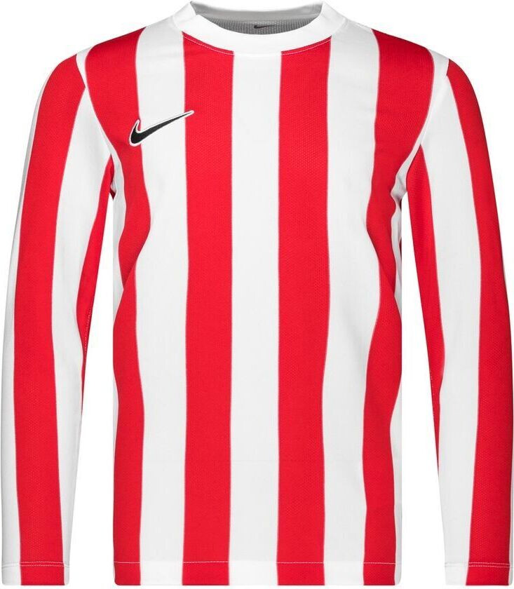 Spillerdrakt Dri-FIT Striped Division IV - Hvit/Rød/Svart Langermet Barn, størrelse M: 137-147 cm