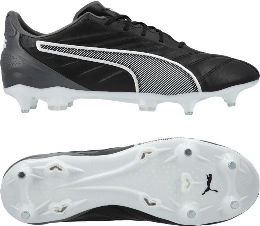 King Pro Sg Eclipse - Svart/hvit/cool Dark Gray - Vått Gress (Sg), størrelse 41