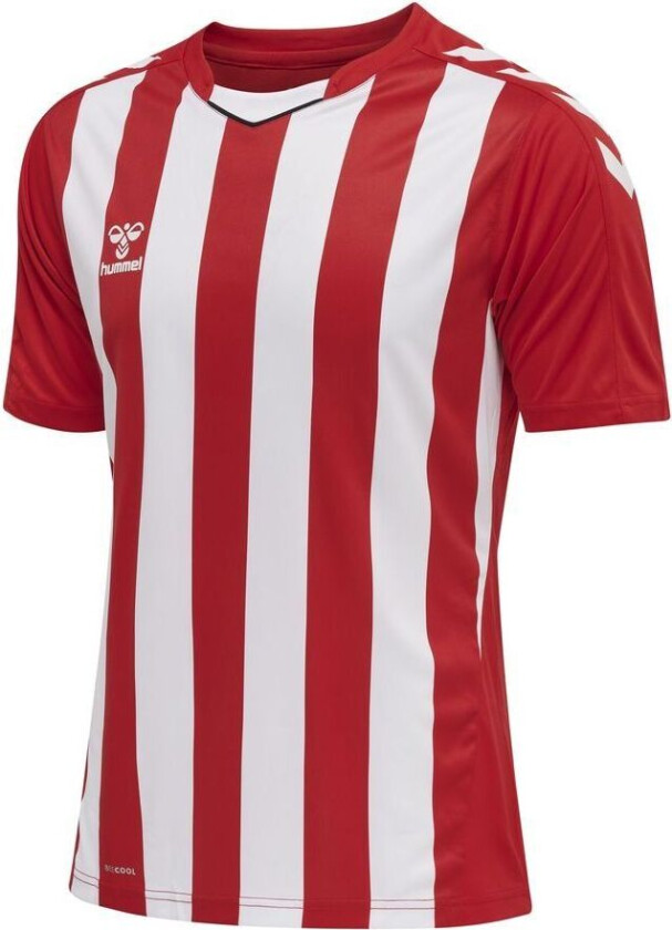 Spillerdrakt Core Striped - Rød/Hvit, størrelse X-Large