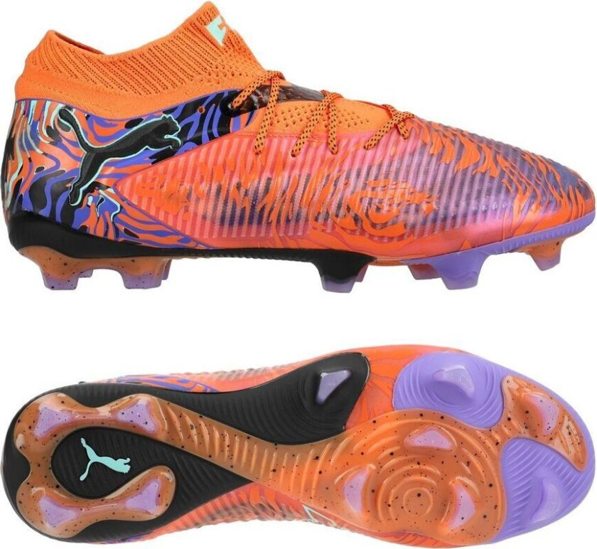 Future 8 Ultimate FG Creativity - Oransje valmue/mørk lilla/Electric Peppermint/ Svart LIMITED EDITION - Gress (FG), størrelse 35½
