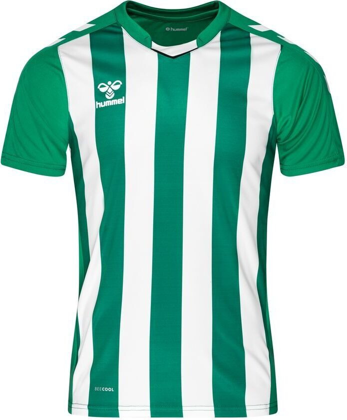 Spillerdrakt Core Striped - Grønn/Hvit Barn, størrelse 128 cm