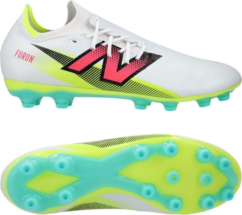 Furon V7 Pro Ag - Hvit/lilla/volt - Kunstgress (Ag), størrelse 37
