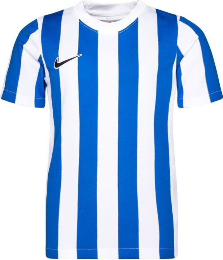 Spillerdrakt DF Striped Division IV - Hvit/Blå/Svart Barn, størrelse L: 147-158 cm