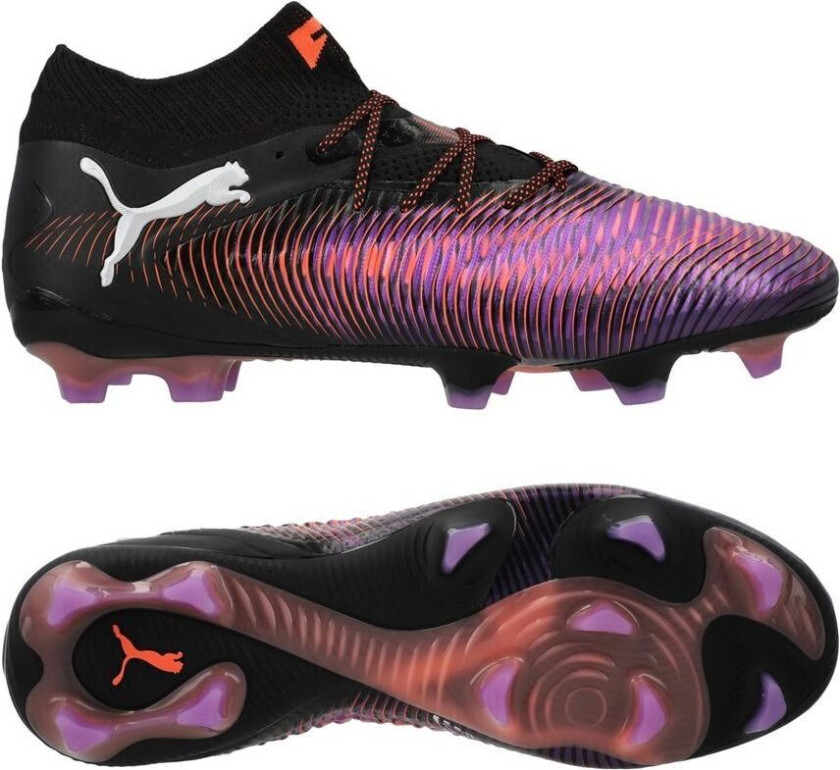 Future 8 Ultimate FG Unlimited - Svart/ White/rød - Gress (FG), størrelse 35½