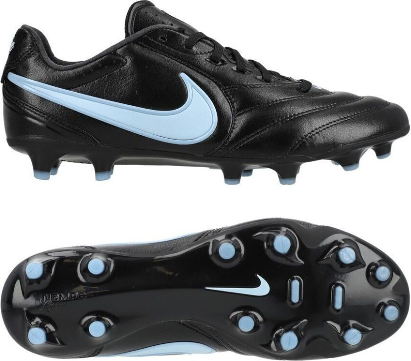 Tiempo Ligera Pro FG Shadow - Svart/Obsidian/Isblå - Gress (FG), størrelse 45