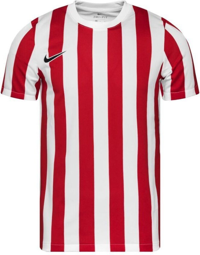Spillerdrakt DF Striped Division IV - Hvit/Rød/Svart Barn, størrelse L: 147-158 cm