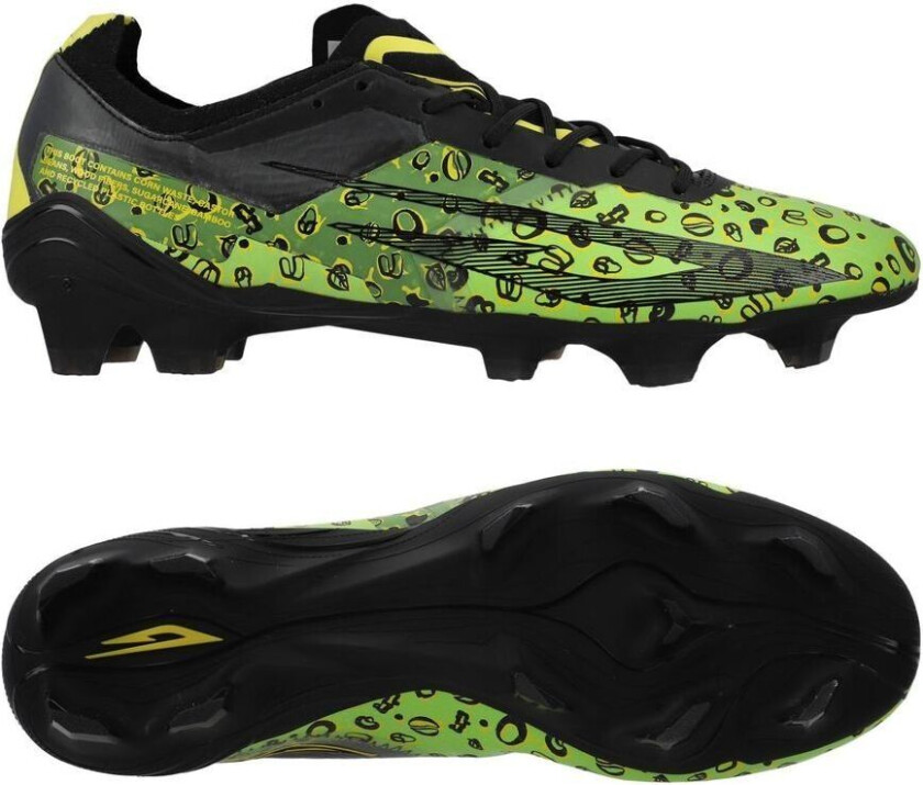 X Unisport Scudetta FG Bio Stuff - Grønn/Svart/Gul LIMITED EDITION - Gress (FG), størrelse UK7/EU40½