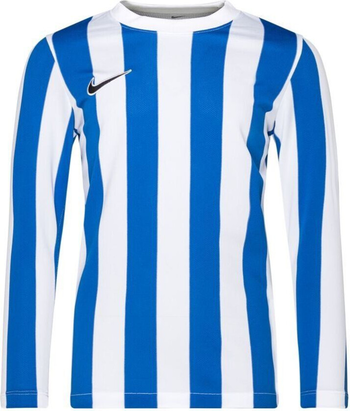 Spillerdrakt Dri-FIT Striped Division IV - Hvit/Blå/Svart Langermet Barn, størrelse M: 137-147 cm