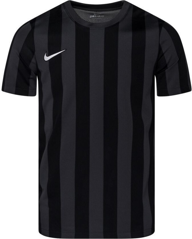Spillerdrakt Df Striped Division Iv - Antrasitt/svart/hvit Barn, størrelse XL: 158-170 cm