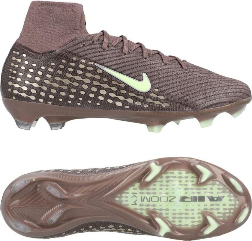 Air Zoom Mercurial Superfly 10 Elite FG Mbappé Personal Edition - Plum Eclipse/Metallisk sølv - Gress (FG), størrelse 36½