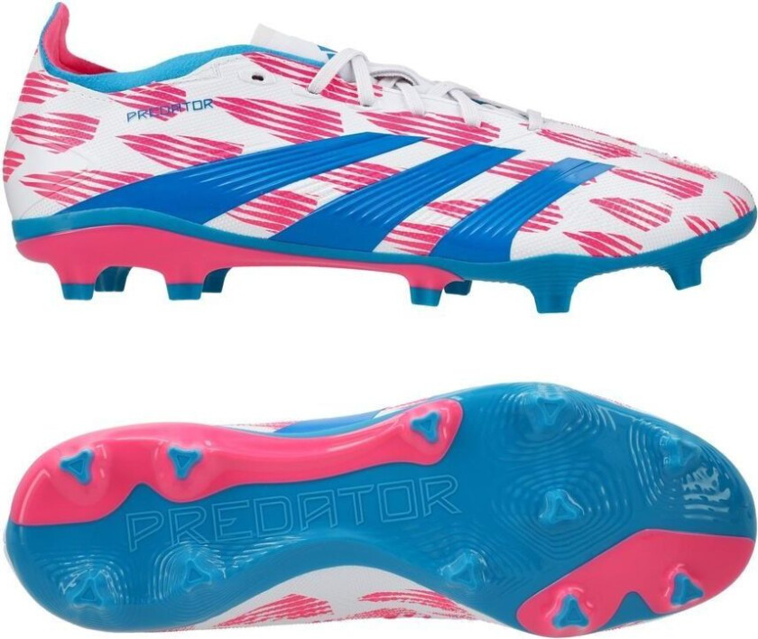 Predator League FG Reemergence - Fottøy Hvit/Solblå/Rosa - Gress (FG), størrelse 46⅔