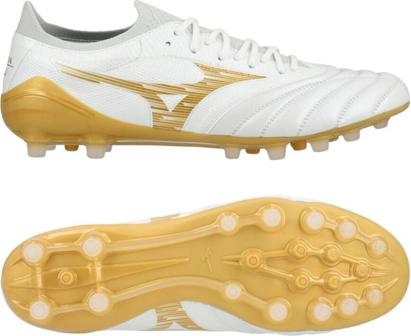 Morelia Neo Iv Beta Elite Ag Bright Gold - Hvit/gull/cool Gray - Kunstgress (Ag), størrelse 47