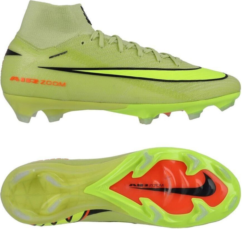 Air Zoom Mercurial Superfly 10 Elite FG Max Voltage - Gønn/Volt/Hyper Crimson - Gress (FG), størrelse 45