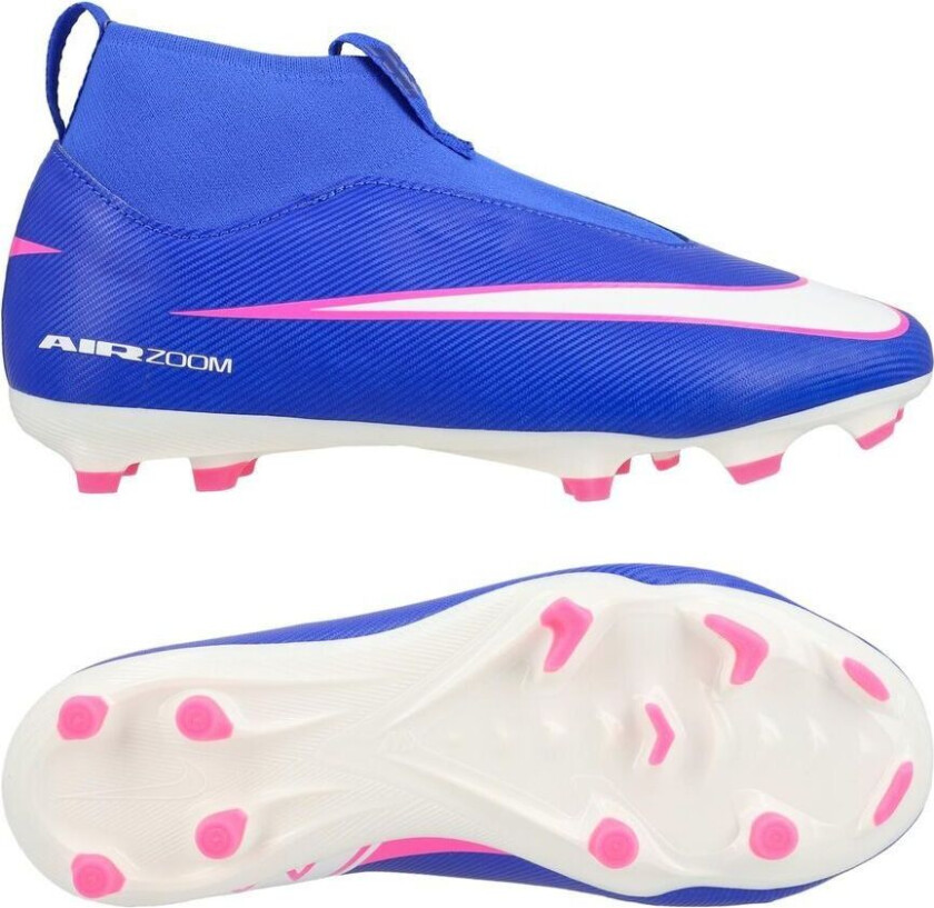 Air Zoom Mercurial Superfly 10 Academy MG Attack - Blå/Hvit Barn - Multi Ground (MG), størrelse 36½