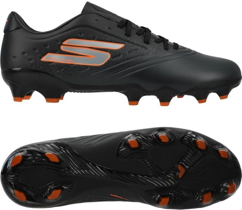 Razor 1.5 Academy Fg Obsidian - Svart/oransje - Gress (Fg), størrelse 43