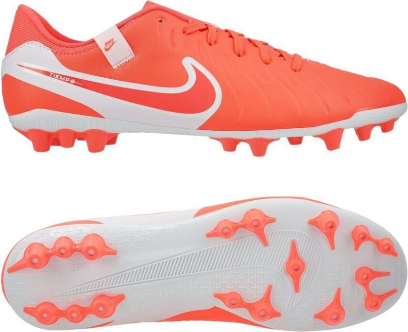 Tiempo Legend 10 Academy Ag Mad Energy - Lava/hvit - Kunstgress (Ag), størrelse 44½