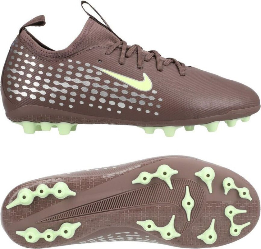 Air Zoom Mercurial Vapor 16 Academy AG Mbappé Personal Edition - Plum Eclipse/Metallisk sølv Barn - Kunstgress (AG), størrelse 38