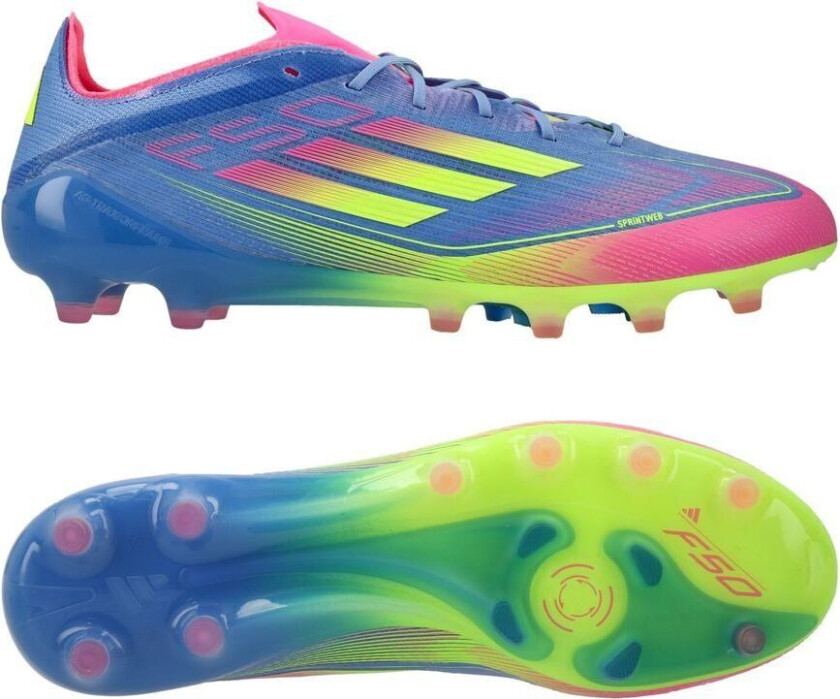 F50 Elite AG Celestial Victory - Blå fusjon/Sitron/Lucid Pink - Kunstgress (AG), størrelse 48⅔