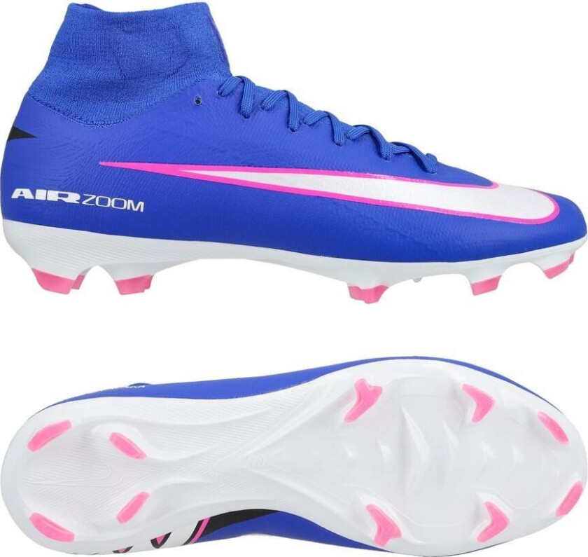Air Zoom Mercurial Superfly 10 Pro FG Attack - Blå/Hvit - Gress (FG), størrelse 45½