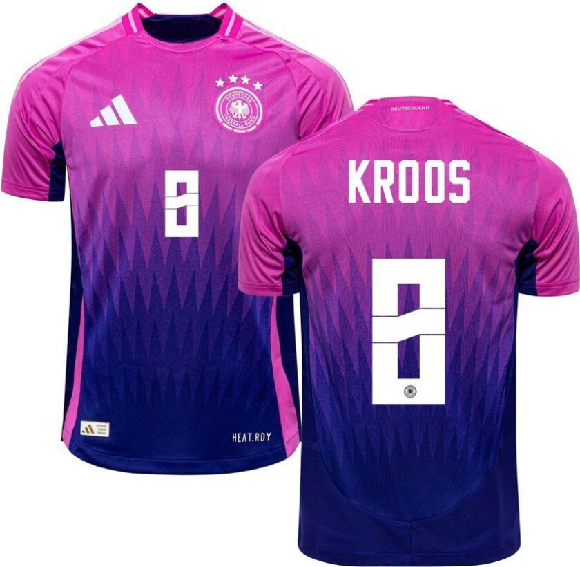 Tyskland Bortedrakt EURO 2024 Authentic KROOS 8 + EURO 2024 Ermemerke - adidas, størrelse Large