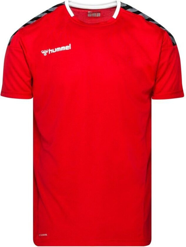 Spillerdrakt Authentic Poly - Rød/Hvit, størrelse Small