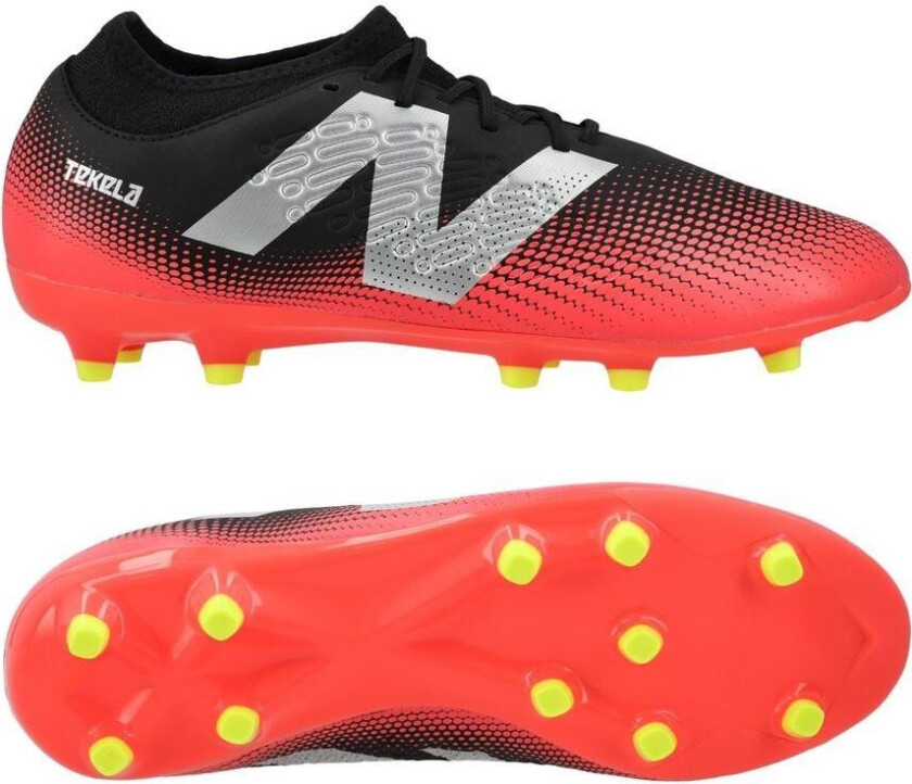 Tekela V4 Magique FG Flash Point - Svart/rød/Sølv - Gress (FG), størrelse 44