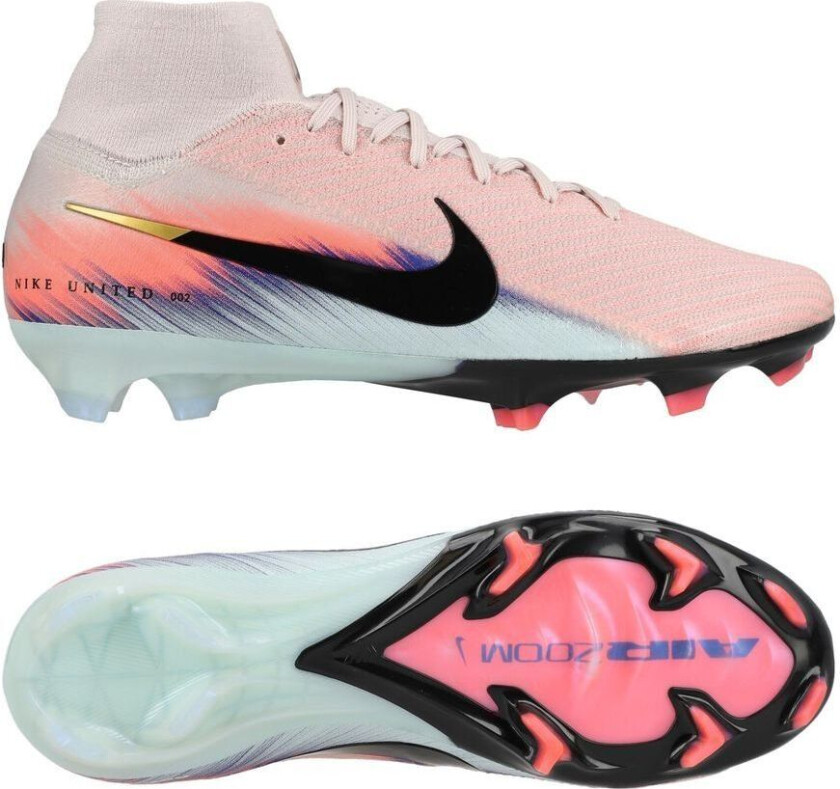 Air Zoom Mercurial Superfly 10 Elite FG United - Rød/Blå - Gress (FG), størrelse 44