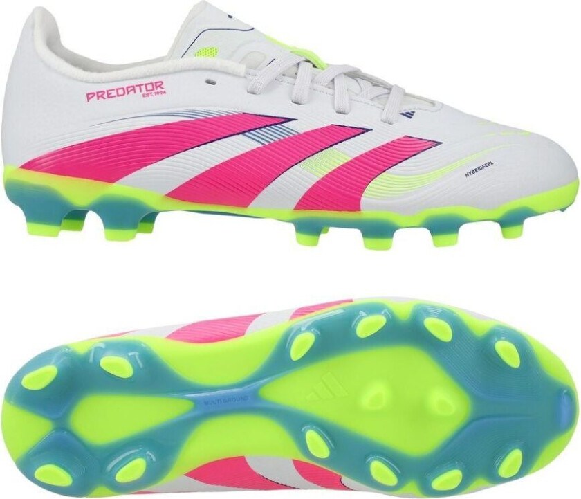 Predator League MG Celestial Victory - Fottøy Hvit/Lucid Pink/Sitron Barn - Multi Ground (MG), størrelse 38
