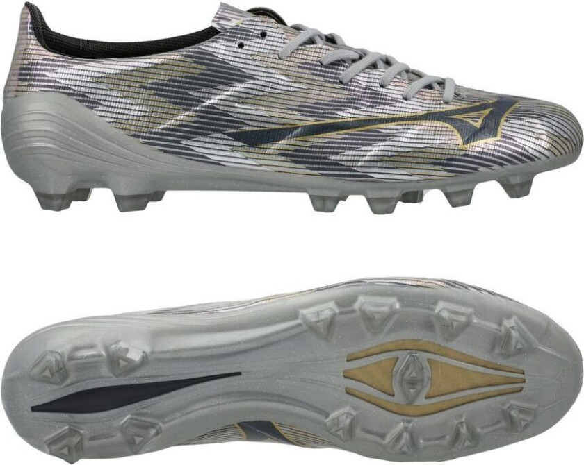 Alpha II Elite FG Platinum Silver - Sølv/Gull - Gress (FG), størrelse 38