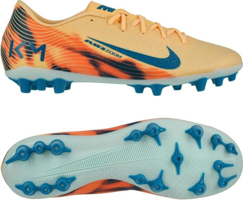 Air Zoom Mercurial Vapor 16 Academy AG Mbappé Personal Edition - Oransje/Neo Turkis/Grønn - Kunstgress (AG), størrelse 44