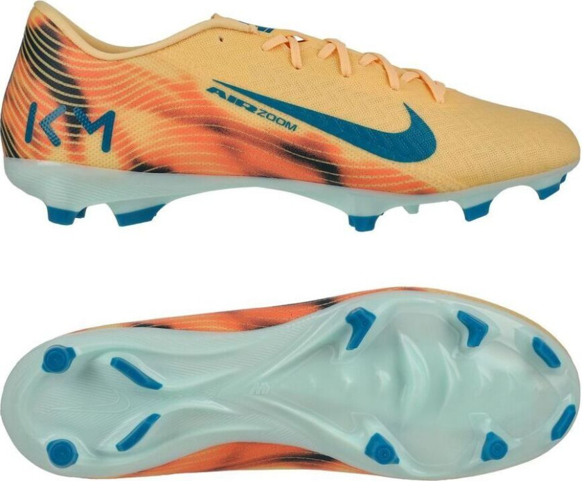 Air Zoom Mercurial Vapor 16 Academy MG Mbappé Personal Edition - Oransje/Neo Turkis/Grønn - Multi Ground (MG), størrelse 46