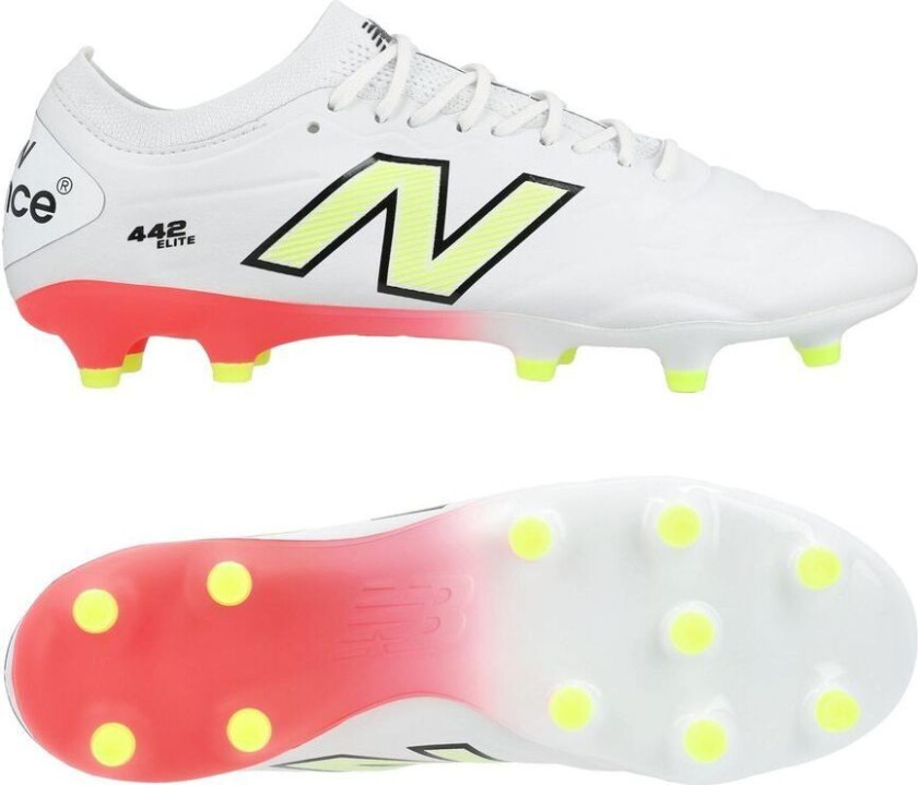 442 v2 Elite FG Flash Point - Hvit/Grønn/Svart - Gress (FG), størrelse 39½