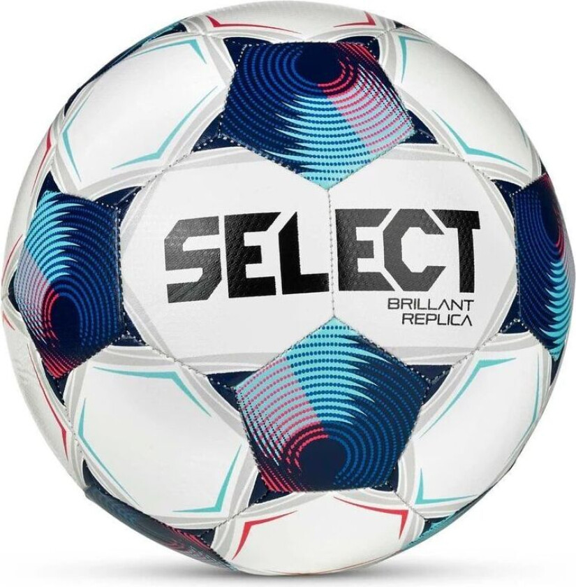 Fotball Brillant Replica V25 - Hvit/Blå, størrelse Ball SZ. 5