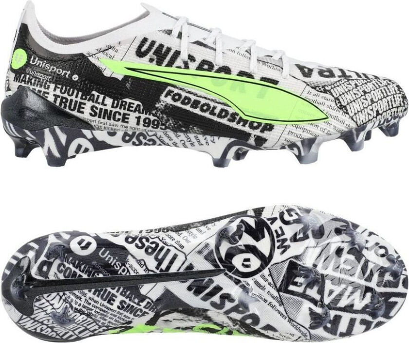 X Unisport Ultra 5 Ultimate FG "Why Always Unisport?" - White/ Svart/ Rød LIMITED EDITION - Gress (FG), størrelse 39