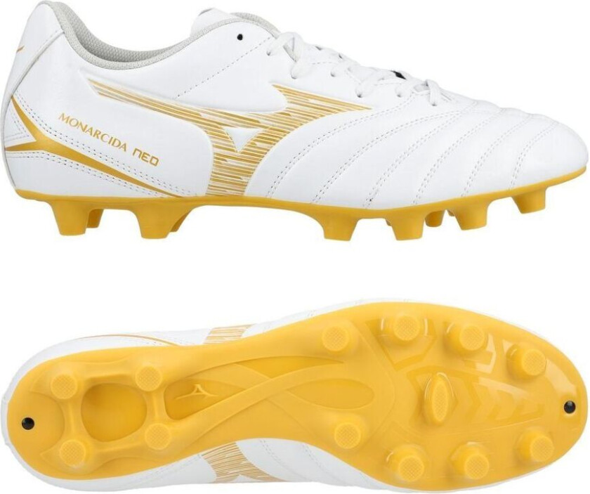 Monarcida Neo Lll Select Fg Bright Gold - Hvit/gull - Gress (Fg), størrelse 42½