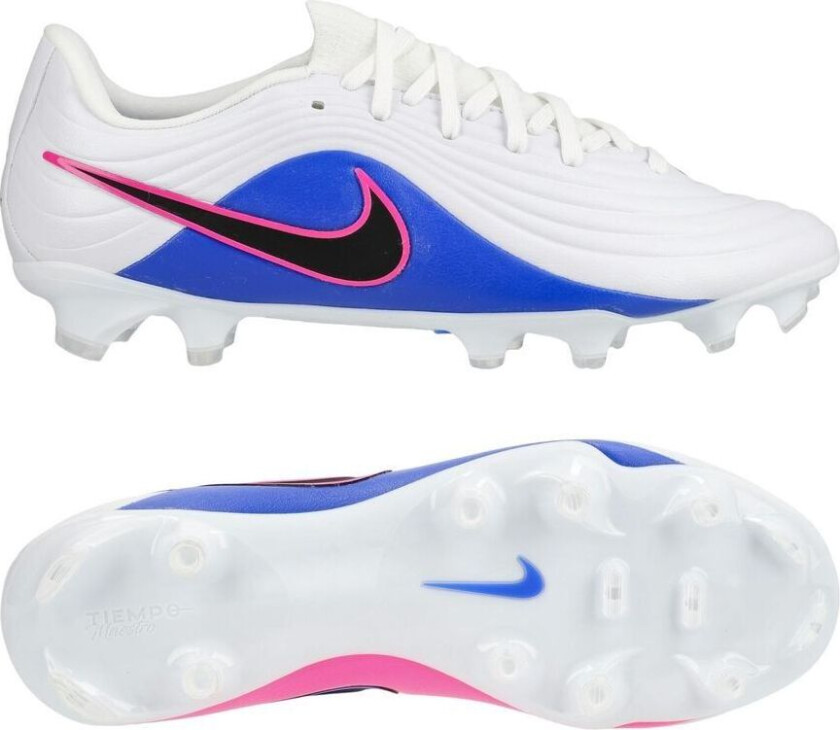 Tiempo Maestro Academy MG Attack - Hvit/Svart/Blå/Rosa - Multi Ground (MG), størrelse 40½