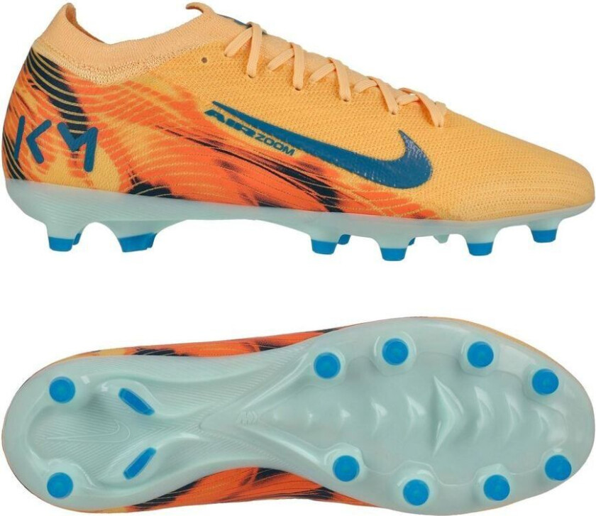 Air Zoom Mercurial Vapor 16 Pro AG-PRO Mbappé Personal Edition - Oransje/Neo Turkis/Grønn - Kunstgress (AG), størrelse 42½